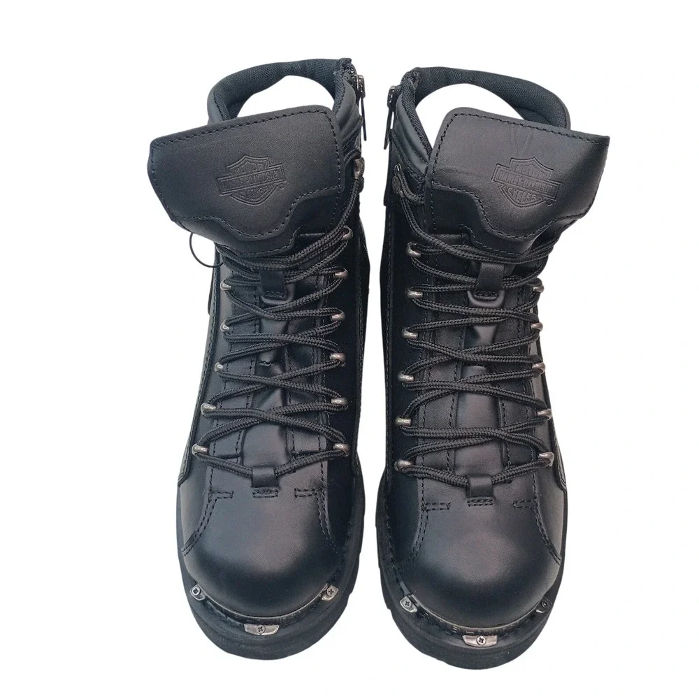 Harley-Davidson Electron Men Black Leather Motorcycle Boots D96017 Men Sz 13 NEW